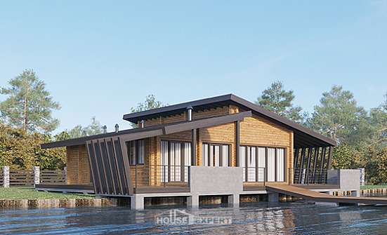 100-007-П Проект бани из бревен Псков | Проекты домов от House Expert