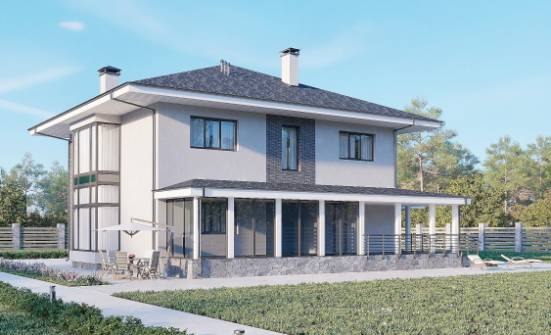 250-004-Л Проект двухэтажного дома, уютный загородный дом из арболита Пыталово | Проекты домов от House Expert