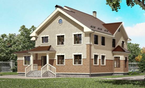300-004-Л Проект двухэтажного дома, уютный коттедж из арболита Псков | Проекты домов от House Expert