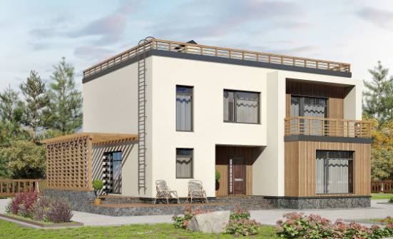215-002-Л Проект двухэтажного дома, классический дом из теплоблока Опочка | Проекты домов от House Expert