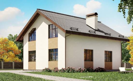 170-002-П Проект двухэтажного дома мансардой, классический домик из керамзитобетонных блоков Псков | Проекты домов от House Expert