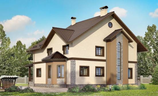 265-003-Л Проект двухэтажного дома, большой загородный дом из теплоблока Псков | Проекты домов от House Expert