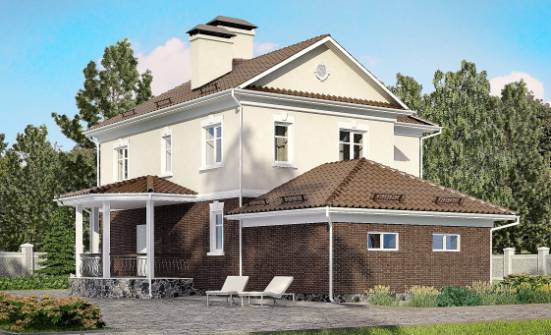 190-002-Л Проект двухэтажного дома и гаражом, уютный домик из керамзитобетонных блоков Псков | Проекты домов от House Expert