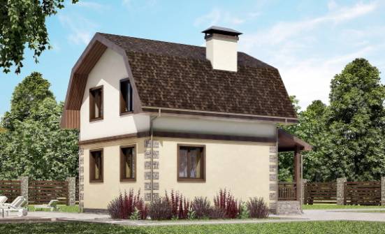 070-004-П Проект двухэтажного дома с мансардным этажом, доступный дом из твинблока Псков | Проекты домов от House Expert
