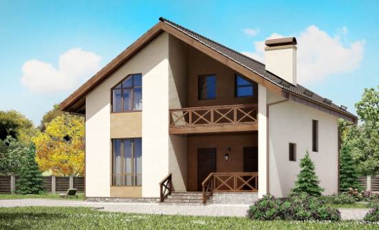 170-002-П Проект двухэтажного дома мансардой, классический домик из керамзитобетонных блоков Псков | Проекты домов от House Expert
