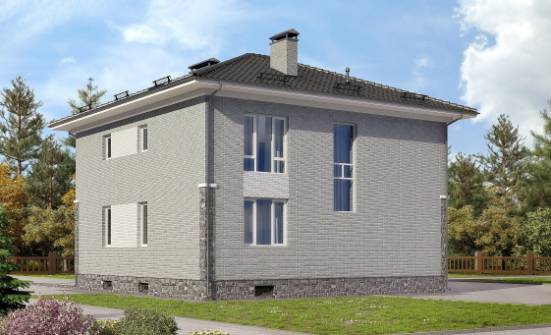 275-004-П Проект трехэтажного дома и гаражом, большой домик из кирпича Великие Луки | Проекты домов от House Expert