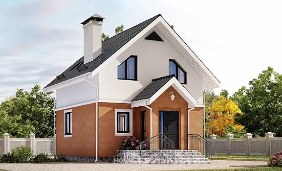 070-001-Л Проект двухэтажного дома с мансардой, классический загородный дом из бризолита Пыталово | Проекты домов от House Expert