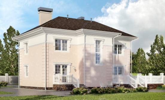 155-005-Л Проект двухэтажного дома, скромный домик из твинблока Невель | Проекты домов от House Expert