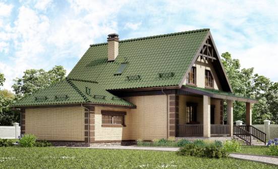 160-007-П Проект двухэтажного дома с мансардой и гаражом, экономичный дом из арболита Опочка | Проекты домов от House Expert