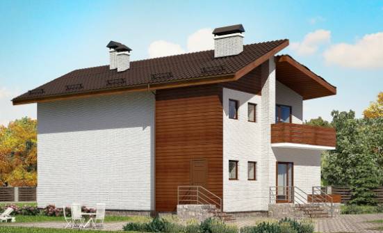 180-009-П Проект двухэтажного дома мансардой, простой домик из кирпича Опочка | Проекты домов от House Expert