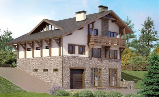 305-002-Л Проект трехэтажного дома с мансардой, уютный загородный дом из кирпича Псков | Проекты домов от House Expert
