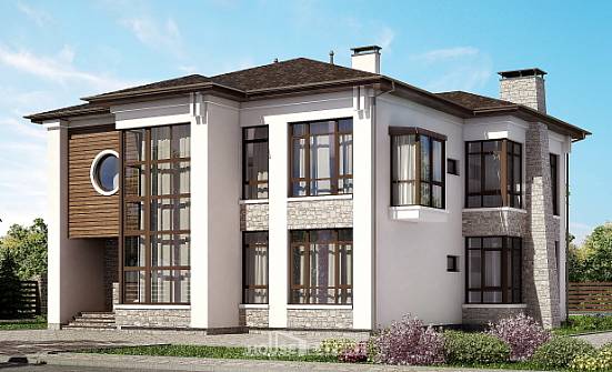 300-005-П Проект двухэтажного дома, просторный загородный дом из кирпича Великие Луки | Проекты домов от House Expert