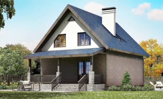 130-003-П Проект двухэтажного дома с мансардой, современный коттедж из арболита Опочка | Проекты домов от House Expert