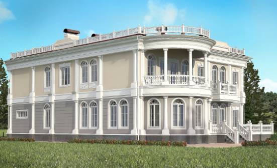 505-001-П Проект двухэтажного дома и гаражом, большой загородный дом из теплоблока Псков | Проекты домов от House Expert