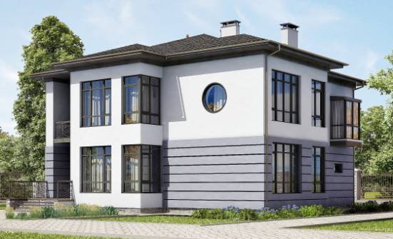 300-006-Л Проект двухэтажного дома и гаражом, красивый дом из кирпича Псков | Проекты домов от House Expert