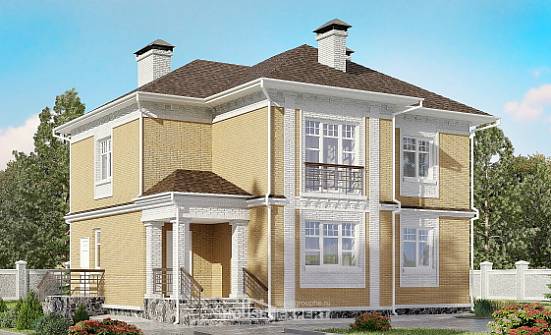 160-001-Л Проект двухэтажного дома, классический домик из твинблока Псков | Проекты домов от House Expert
