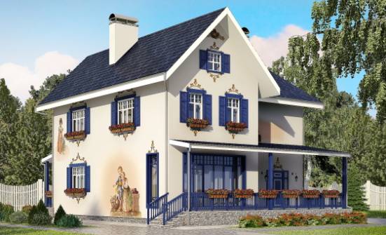 180-003-П Проект двухэтажного дома, бюджетный дом из кирпича Псков | Проекты домов от House Expert