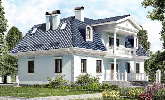 210-004-Л Проект двухэтажного дома с мансардным этажом, красивый домик из газосиликатных блоков Псков | Проекты домов от House Expert
