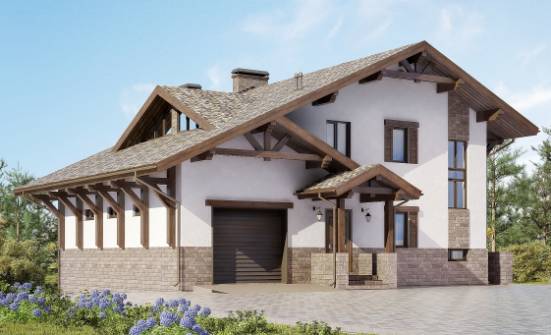 305-002-П Проект трехэтажного дома мансардой, классический коттедж из кирпича Невель | Проекты домов от House Expert