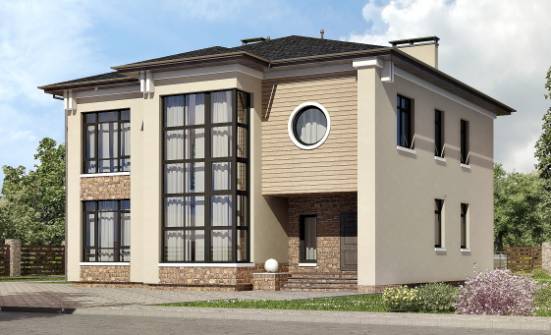 300-005-Л Проект двухэтажного дома, огромный коттедж из кирпича Великие Луки | Проекты домов от House Expert