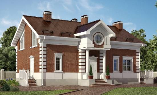 160-009-П Проект двухэтажного дома с мансардой, красивый домик из газосиликатных блоков Опочка | Проекты домов от House Expert