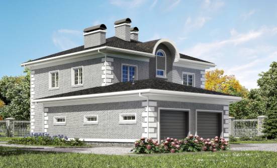 245-004-Л Проект двухэтажного дома и гаражом, красивый загородный дом из кирпича Псков | Проекты домов от House Expert