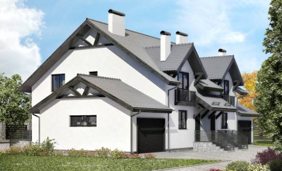 290-003-П Проект двухэтажного дома с мансардой, красивый загородный дом из арболита Псков | Проекты домов от House Expert