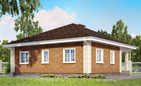 100-001-Л Проект одноэтажного дома, экономичный домик из газосиликатных блоков Псков | Проекты домов от House Expert