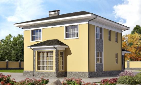 155-011-Л Проект двухэтажного дома, классический домик из поризованных блоков Пыталово | Проекты домов от House Expert