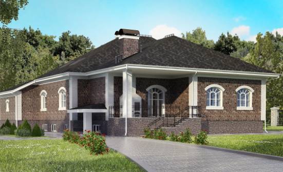 490-001-П Проект трехэтажного дома мансардный этаж и гаражом, красивый дом из кирпича Псков | Проекты домов от House Expert