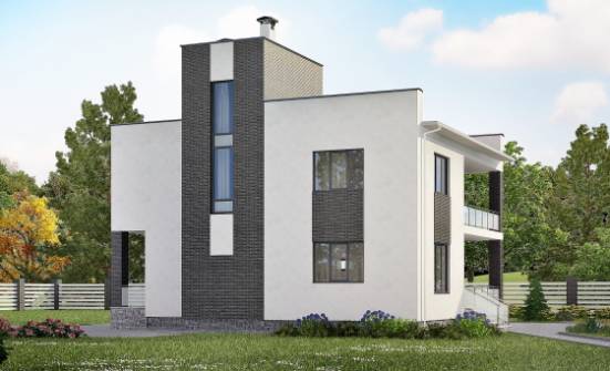 225-001-П Проект двухэтажного дома, современный домик из теплоблока Опочка | Проекты домов от House Expert