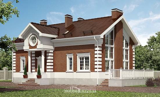 160-009-П Проект двухэтажного дома с мансардой, красивый домик из газосиликатных блоков Опочка | Проекты домов от House Expert