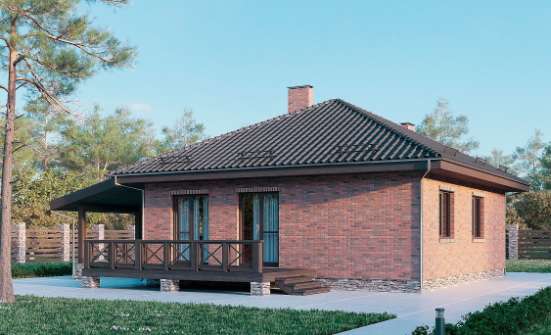 070-006-Л Проект одноэтажного дома, красивый домик из арболита Опочка | Проекты домов от House Expert