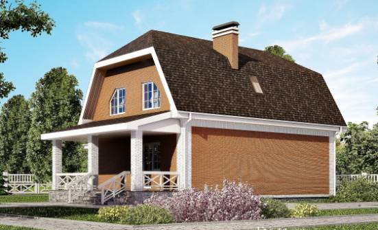 160-006-П Проект двухэтажного дома с мансардой, гараж, средний загородный дом из бризолита Опочка | Проекты домов от House Expert