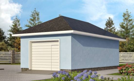 040-001-Л Проект гаража из твинблока Пыталово | Проекты одноэтажных домов от House Expert