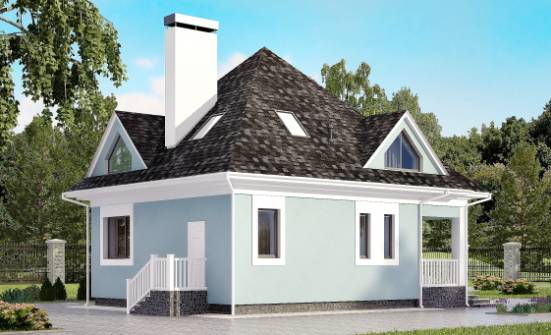 110-001-Л Проект двухэтажного дома с мансардным этажом, красивый загородный дом из пеноблока Невель | Проекты домов от House Expert