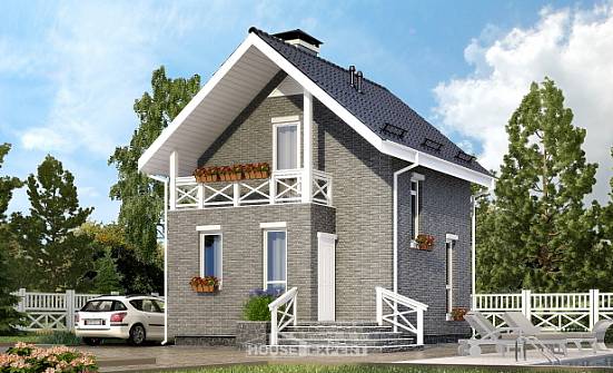 045-001-П Проект двухэтажного дома мансардный этаж, недорогой домик из газобетона Псков | Проекты домов от House Expert