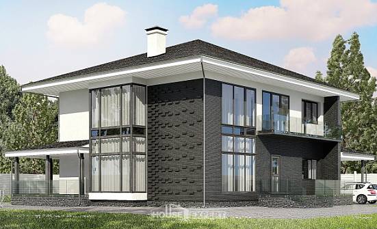 245-002-П Проект двухэтажного дома, гараж, простой дом из керамзитобетонных блоков Невель | Проекты домов от House Expert