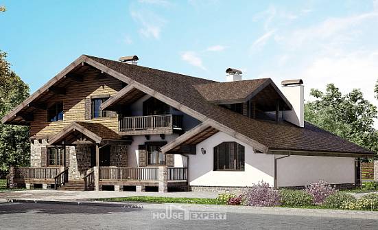320-002-П Проект двухэтажного дома с мансардой, огромный коттедж из кирпича Псков | Проекты домов от House Expert