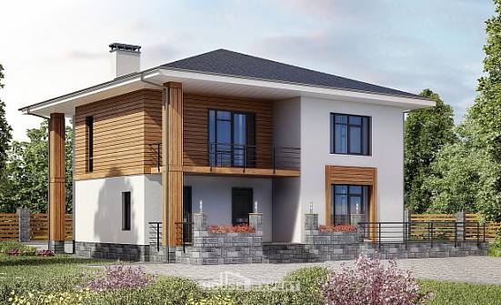180-015-П Проект двухэтажного дома, экономичный домик из керамзитобетонных блоков Невель | Проекты домов от House Expert