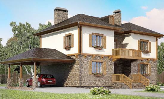 155-006-Л Проект двухэтажного дома, гараж, доступный домик из газобетона Пыталово | Проекты домов от House Expert