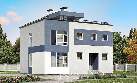 180-005-П Проект двухэтажного дома, средний коттедж из твинблока Великие Луки | Проекты домов от House Expert
