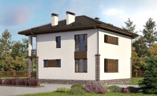 170-005-П Проект двухэтажного дома, доступный загородный дом из бризолита Опочка | Проекты домов от House Expert