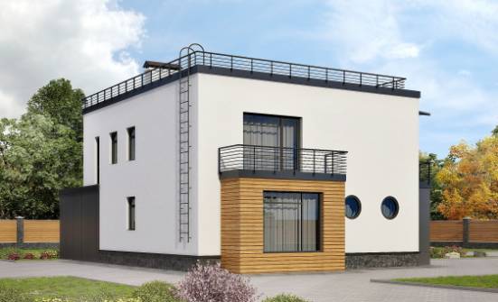260-002-П Проект двухэтажного дома, гараж, классический коттедж из пеноблока Опочка | Проекты домов от House Expert