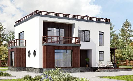 215-002-П Проект двухэтажного дома, красивый коттедж из пеноблока Псков | Проекты домов от House Expert