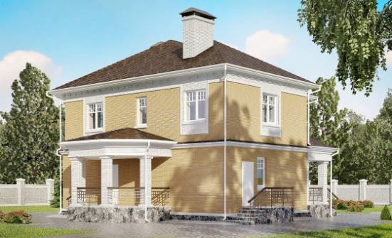 160-001-Л Проект двухэтажного дома, классический домик из твинблока Псков | Проекты домов от House Expert