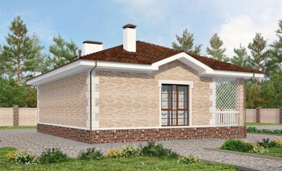 065-002-П Проект бани из кирпича Великие Луки | Проекты одноэтажных домов от House Expert