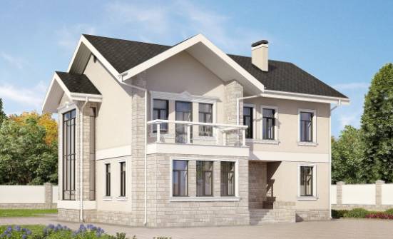 170-008-Л Проект двухэтажного дома, красивый домик из пеноблока Опочка | Проекты домов от House Expert