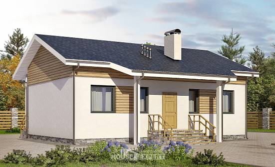 080-004-П Проект одноэтажного дома, недорогой коттедж из керамзитобетонных блоков Невель | Проекты домов от House Expert