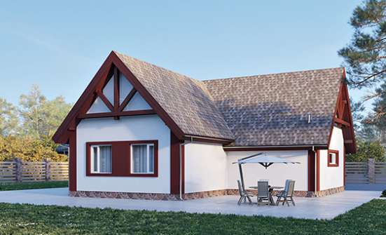 145-002-Л Проект гаража из арболита Великие Луки | Проекты домов от House Expert